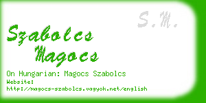 szabolcs magocs business card